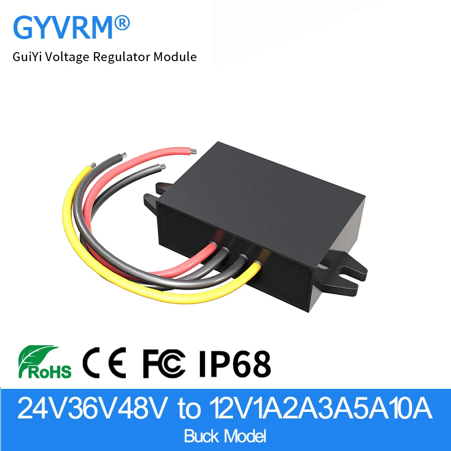 DC-DC Power Conventer 24V to 12V 1A 2A 3A 5A 10A Voltage Regulator Buck 24V 36V 48V 60V to 12V 3A 36W DC to DC Converter