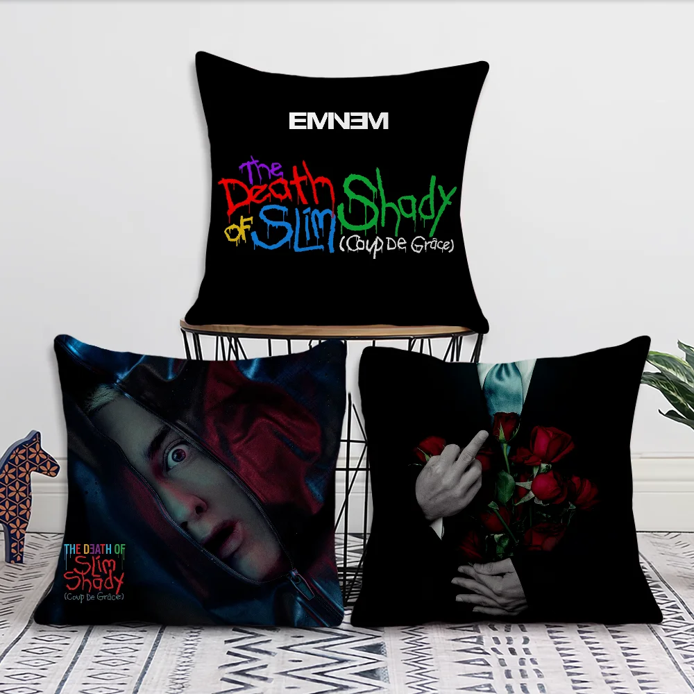 Singer Eminem The Death of Slim Shady Pillow Case Sofa Living Room Bedroom Headboard Backrest Cushion Square Cushion Nap Time