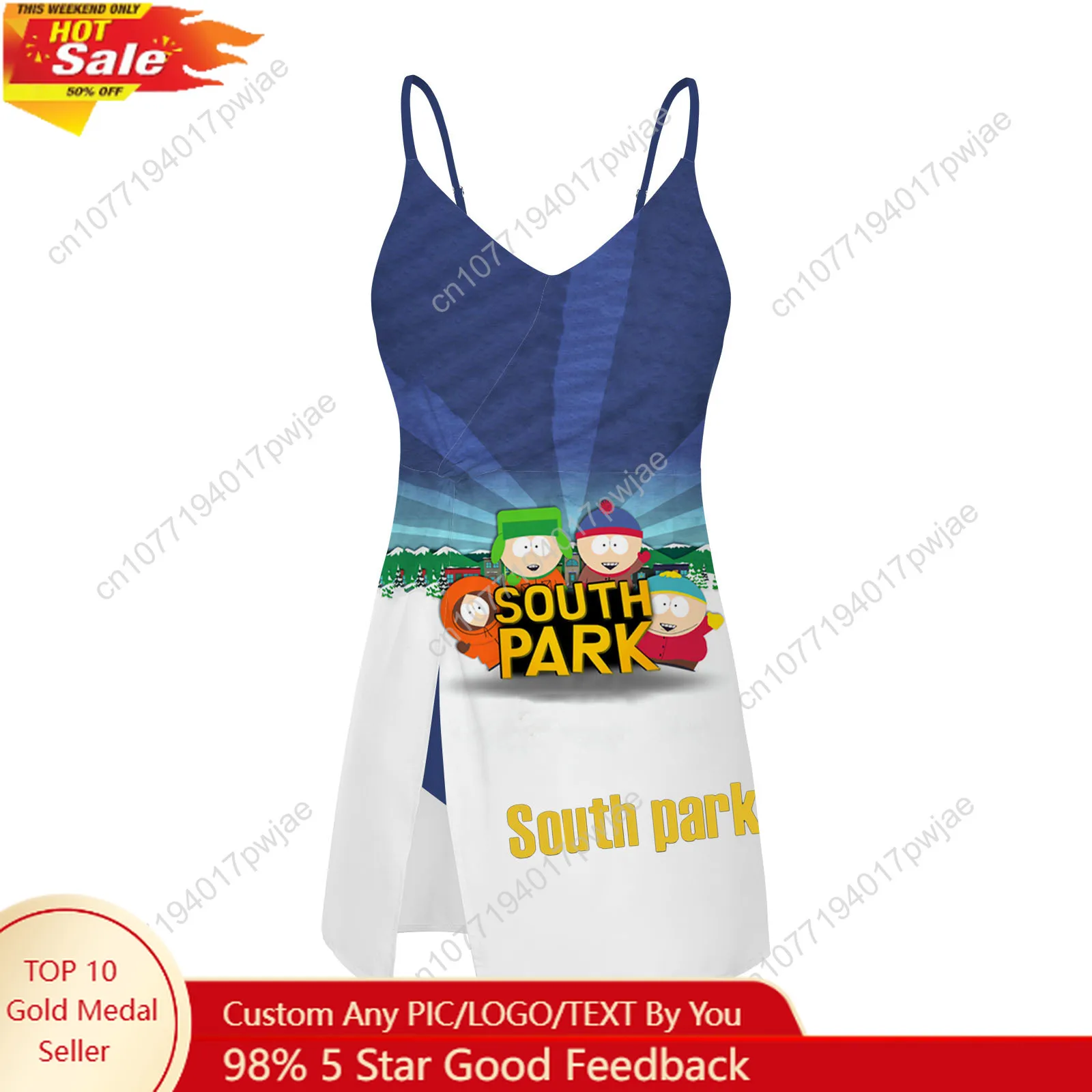 

South Park Animation Sling Dress Swimsuit Womens Bathing Suits Fashion Swimwear Pool Party Beach Bikini Custom Made Beachwear