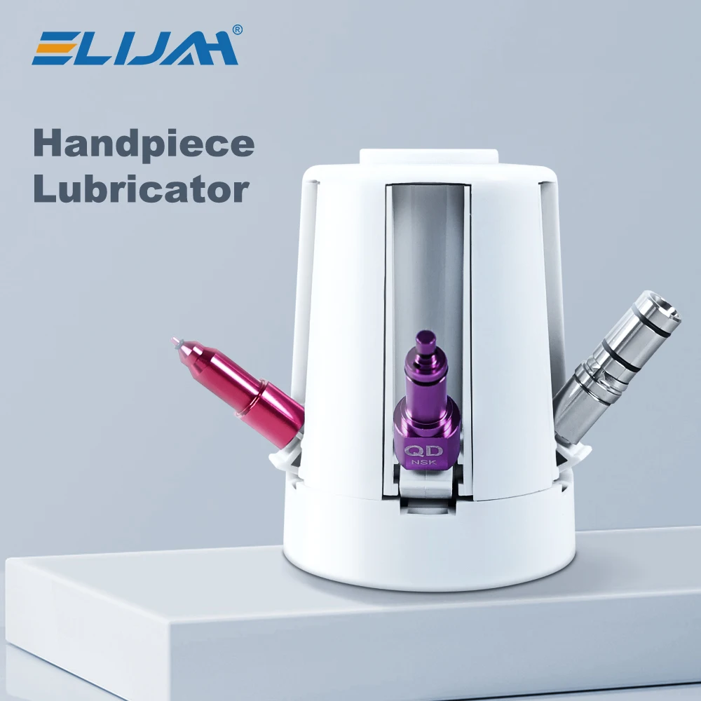 

Dental Handpiece Lubricator Dentistry with 5 Adapters Universal Metal Shell for High & Low Speed Oiling Maintenance