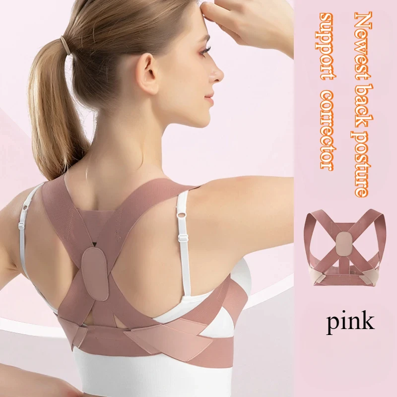 

Back Belt Breathable Lightweight Upright Posture Corrector Adjustable Support Belt with Cross Design Adults' Back Correction