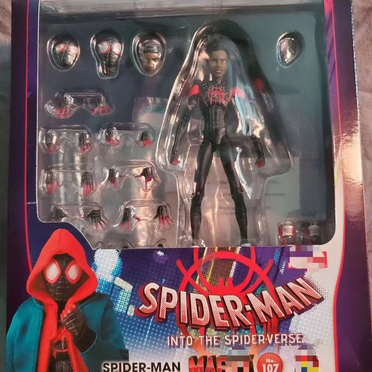 Action Spiderman Miles Morales Action Figure Collection MAF107 Marvel Spider-Man Into the Spider Verse Figures Model Toys