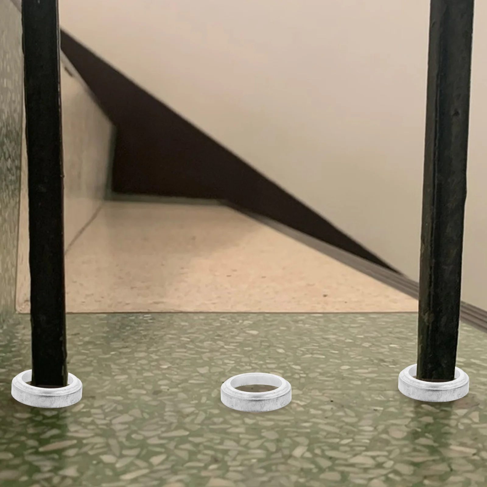 

10Pcs Iron Round Post Skirt Foot Cover Post Base Trim Decorative Column Wraps for Porch Deck Fence Stairs Column Wraps for Porch