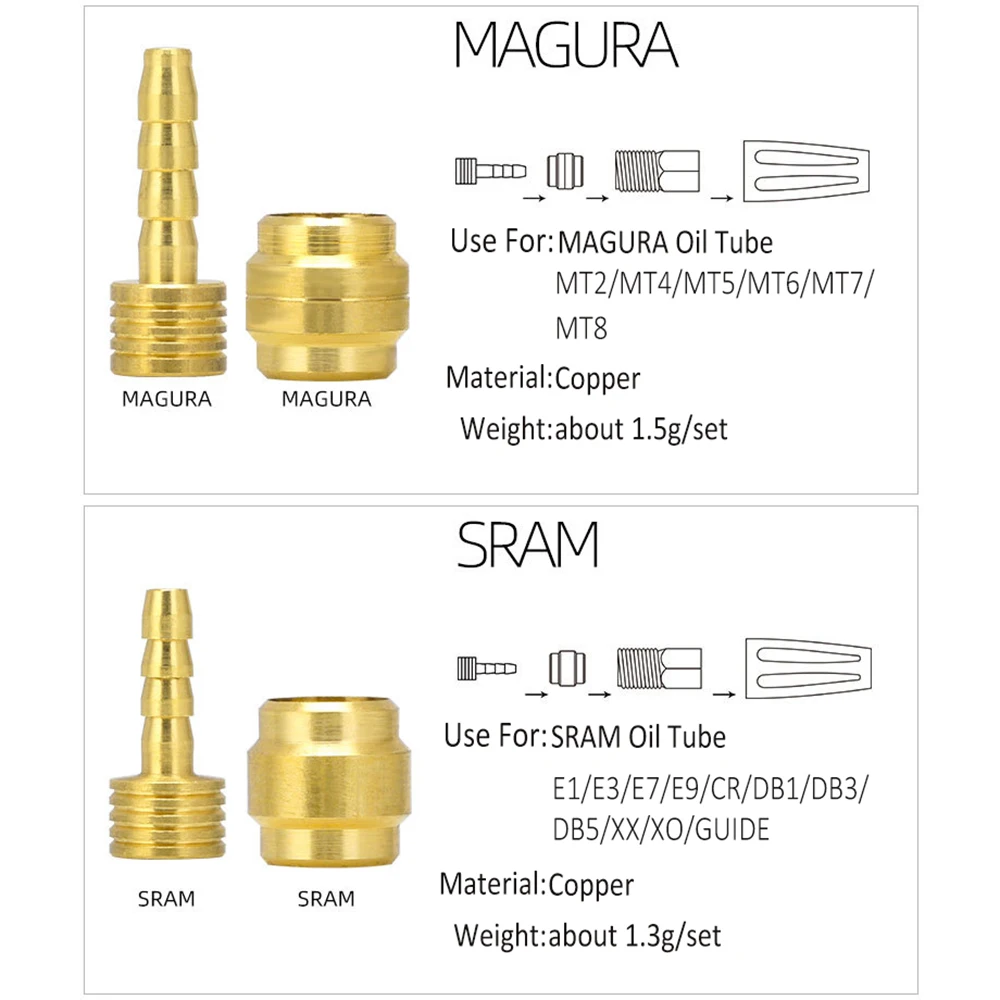 Mountain Bike oil needle Brake olive head For SHIMANO DEORE BH90 BH59 SRAM MAGURA oil brake hose Connecting Insert