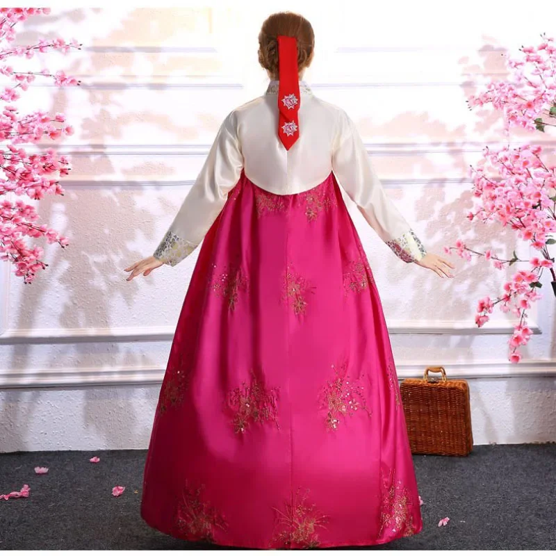 Women Wear Hanbok Hanbok Traditional Embroidery Palace Hanbok Ancient Dress Ladies Korean National Stage Dance Performs Clothing