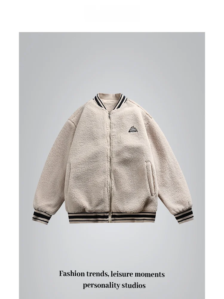 

Куртка мужская ANXIE: теплая, модная, в городском стиле, с бейсбольным воротником, из хлопка и полиэстера с аммиачным волокном.