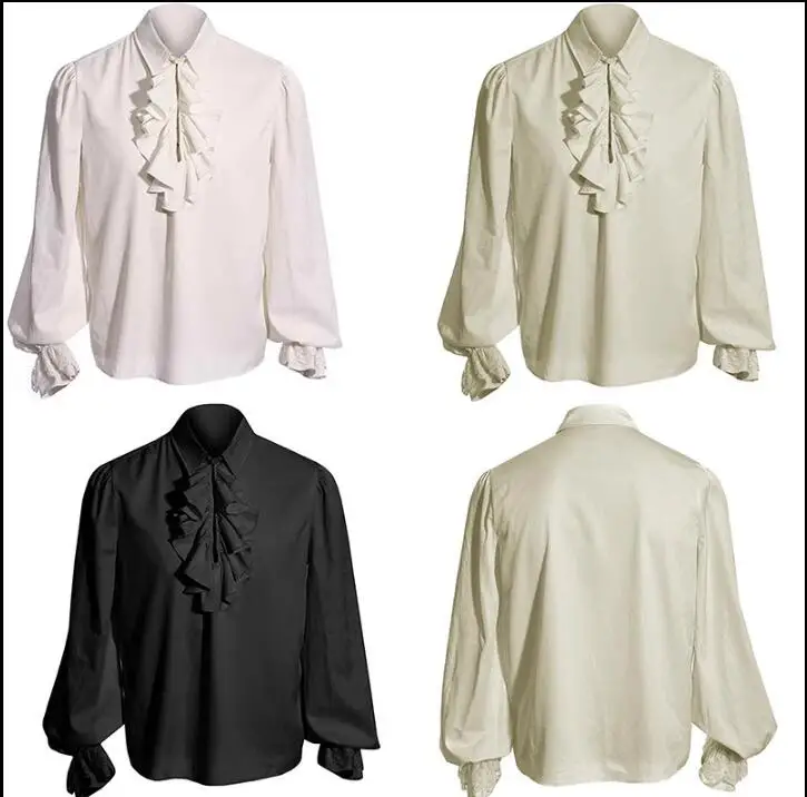 

British Court Dress With Ruffled Lace Shirt for Men