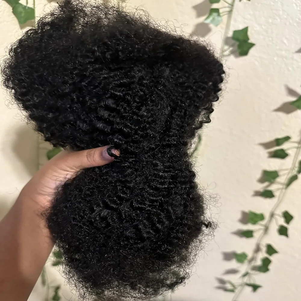 Afro Kinky Bulk Human Hair For Braid Twists Curly Hair Extension Natural Black for Dreadlock Extension 30gram/Pc