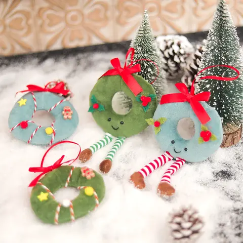 क्रिसमस पुष्पांजलि सजावट सहायक उपकरण हरा सोना नकली घास पट्टी गतिविधि इनडोर आउटडोर DIY दृश्य लेआउट दुकान खिड़की की आपूर्ति 10 best sales क्रिसमस पुष्पमाला - №7