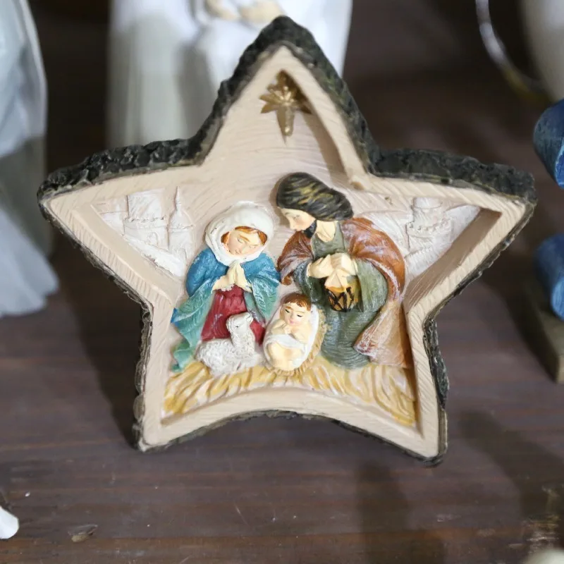

Креативные поделки из смолы, украшения для рождественской сцены, украшения для дома, гостиной, фойе, украшения, подарки на день рождения