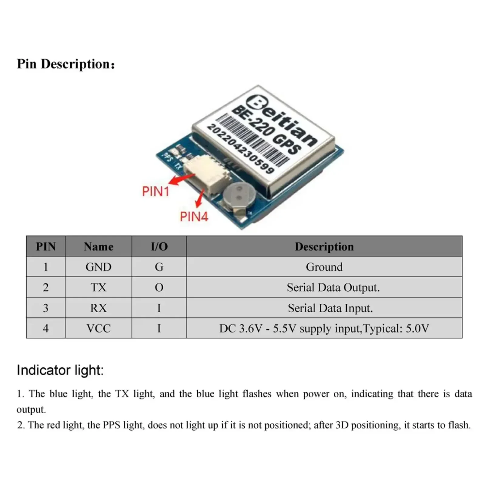 DIYmall GPS โมดูล BE-220 M10050 Ultra-low Power GNSS สําหรับยานพาหนะ Drones (pack of 1)