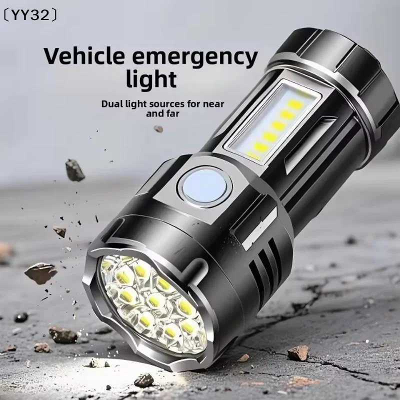 Mini Magnetic Multi-Functional Super Bright Flashlight With Side Light Portable Pen Clip Keychain Torch For Outdoor Use〔YY32〕