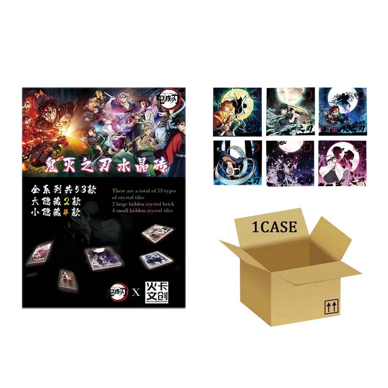 Wholesales Demon Slayer Collection Card Fire Card Crystal Brick Acrylic Wave1 Moonlight Character Crystal Playing Anime Acg Card