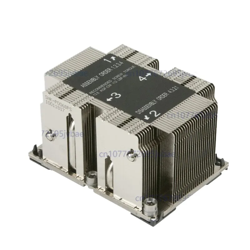 For Supermicro SNK-P0068PS 2U Passive CPU HeatsinkSecond-hand product