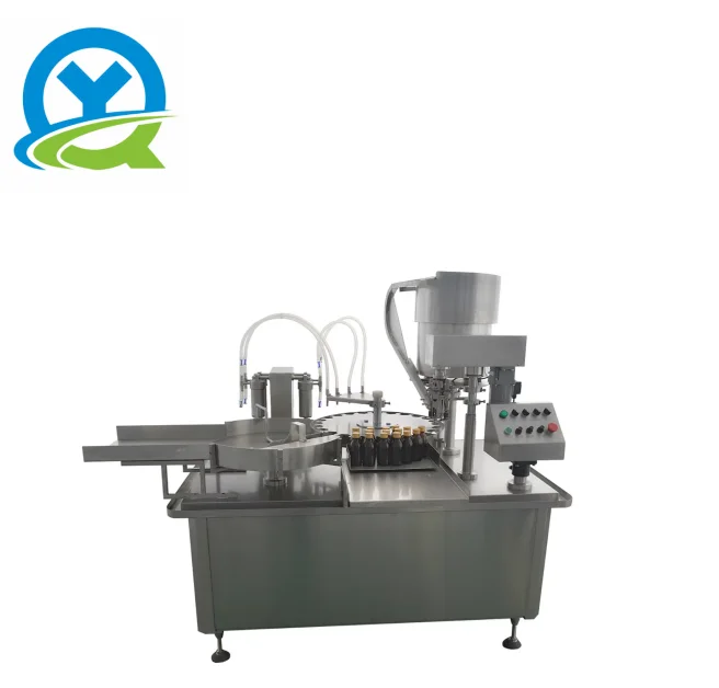 KGF-4 자동 액체 병 충전 및 밀봉 기계 구강용 액체 시럽 라인 화장품 충전 기계