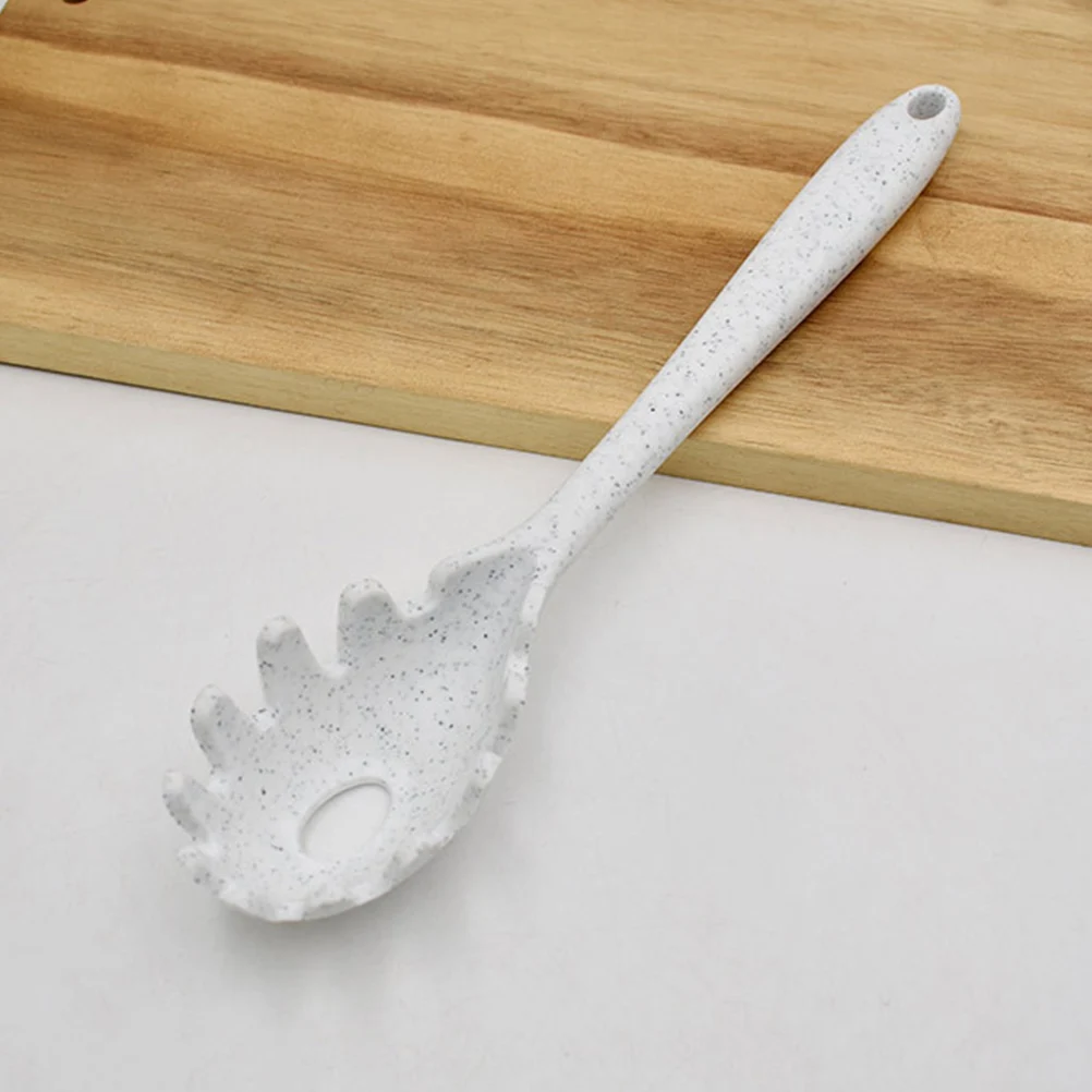 

Silicone Pasta Spoon Spaghetti Tool Small White Hollow Design Multi Functional Noodle Strainer Colander Kitchen Gadgets