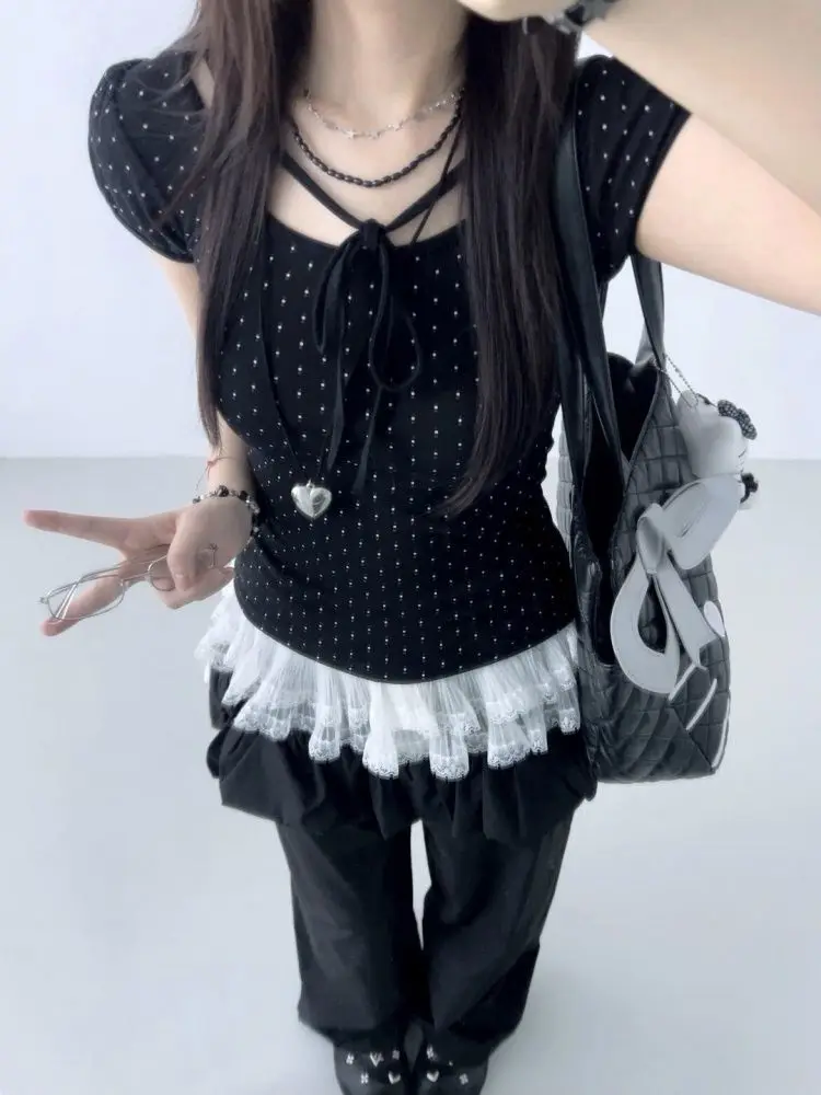 

Корейские модные футболки: повседневные, шикарные, свободного кроя, с принтом, женские, с коротким или длинным рукавом (опционально), в стиле Y2K, винтажные, для офиса и на каждый день