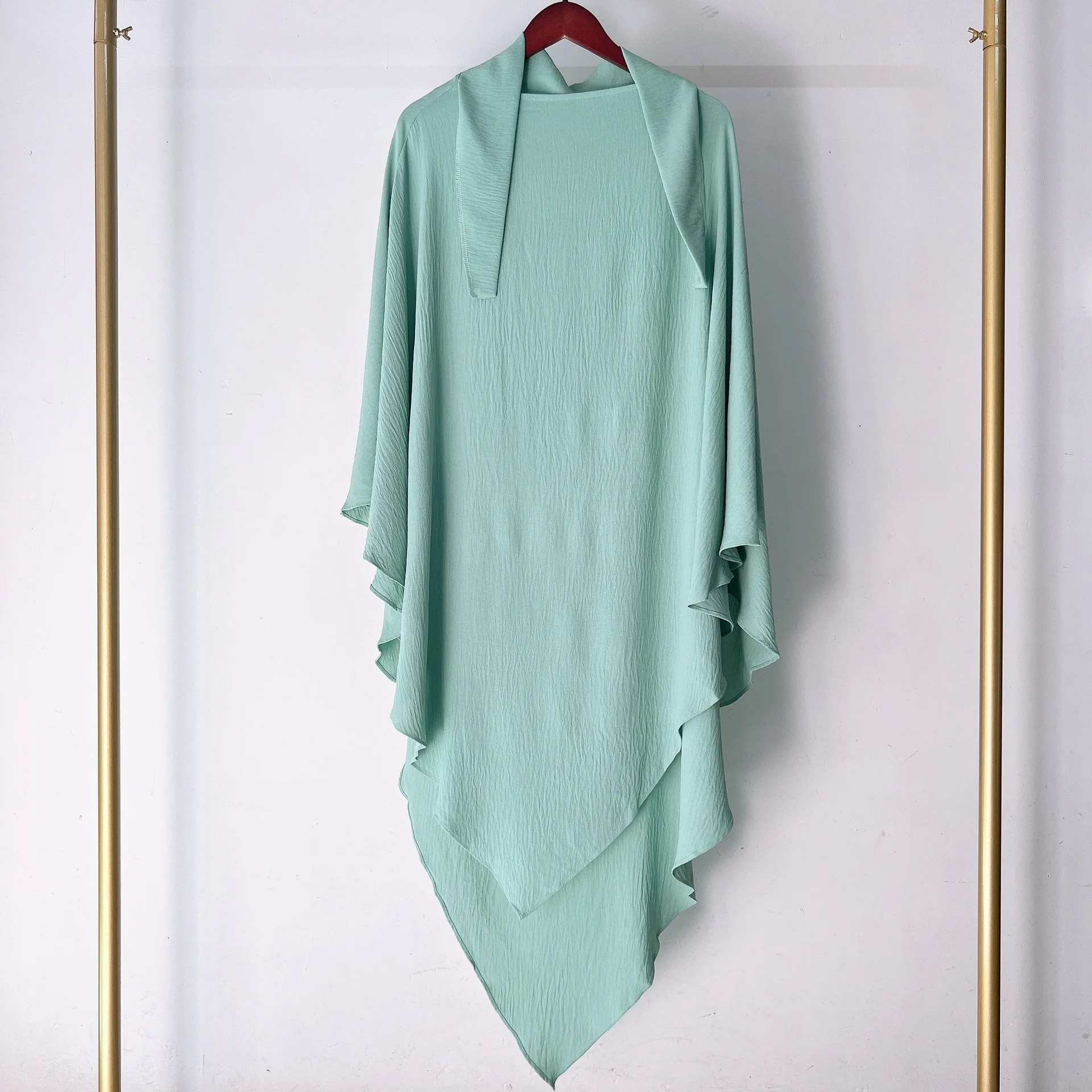 Crepe Long Khimar Women Muslim Prayer Garment Islamic Clothing Eid Modest Arabic Tops Scarf Hijab Headscarf Turkey Abaya Caftan