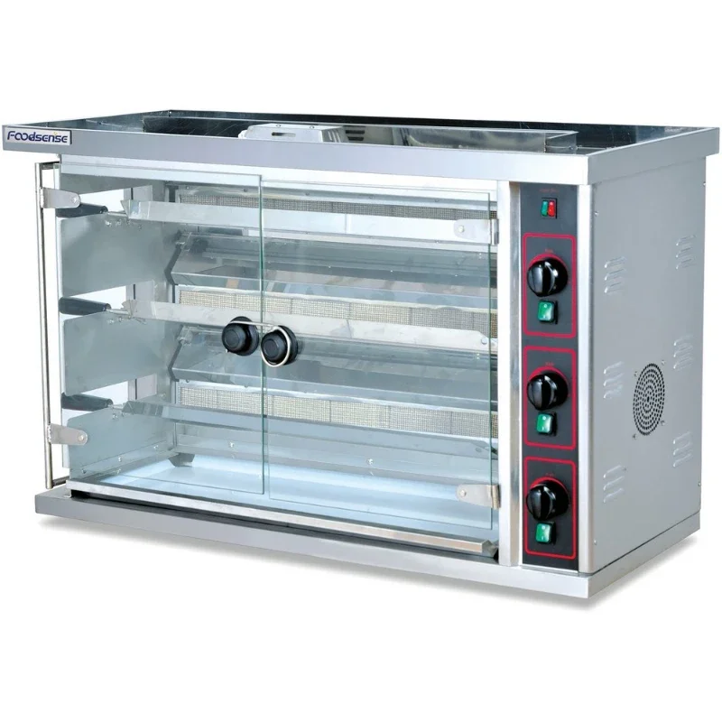 3-Rod/6-Rod/9-Rod Electric/gas Chicken Rotisserie Oven commercial stainless steel rotary chicken grill rotisserie machine