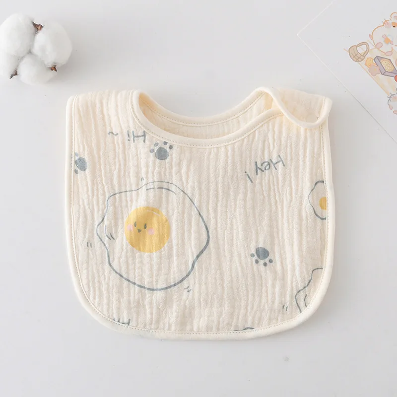 Cute Gauze U-shaped Baby Bibs New 6 Layers Cotton Saliva Towel Newborn Burp Cloths Bandana Scarf for Boy Girl Feeding Drool Bib