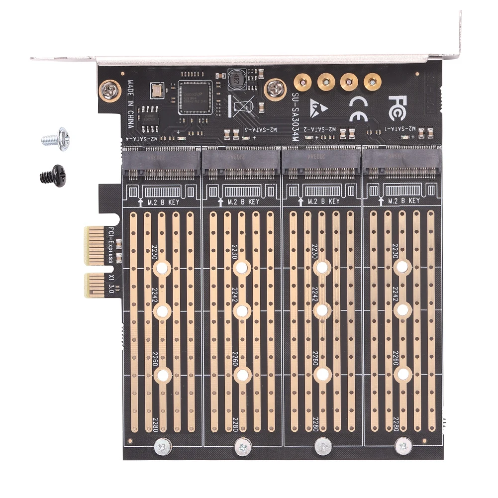 

Desktop Computer Expansion Card SA3034M NVME M.2 to PCI-E 1x Adapter Card for 2230/2242/2260/2280 M2 SSD