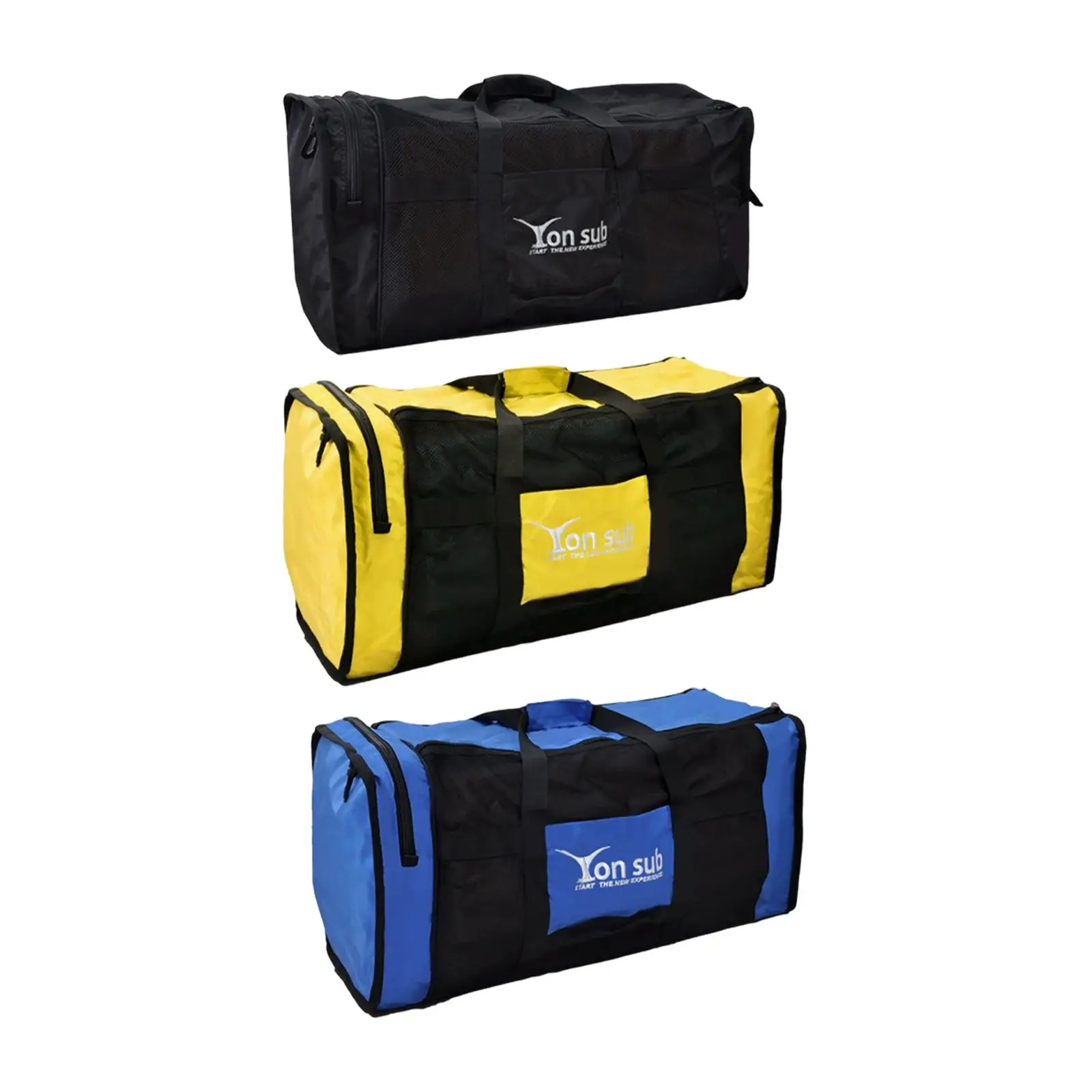 

Swimming Equipment Bag Large Mesh Duffle Water Sport Handbag for Diving Fins Wetsuit Kayak Beach Boating Storage