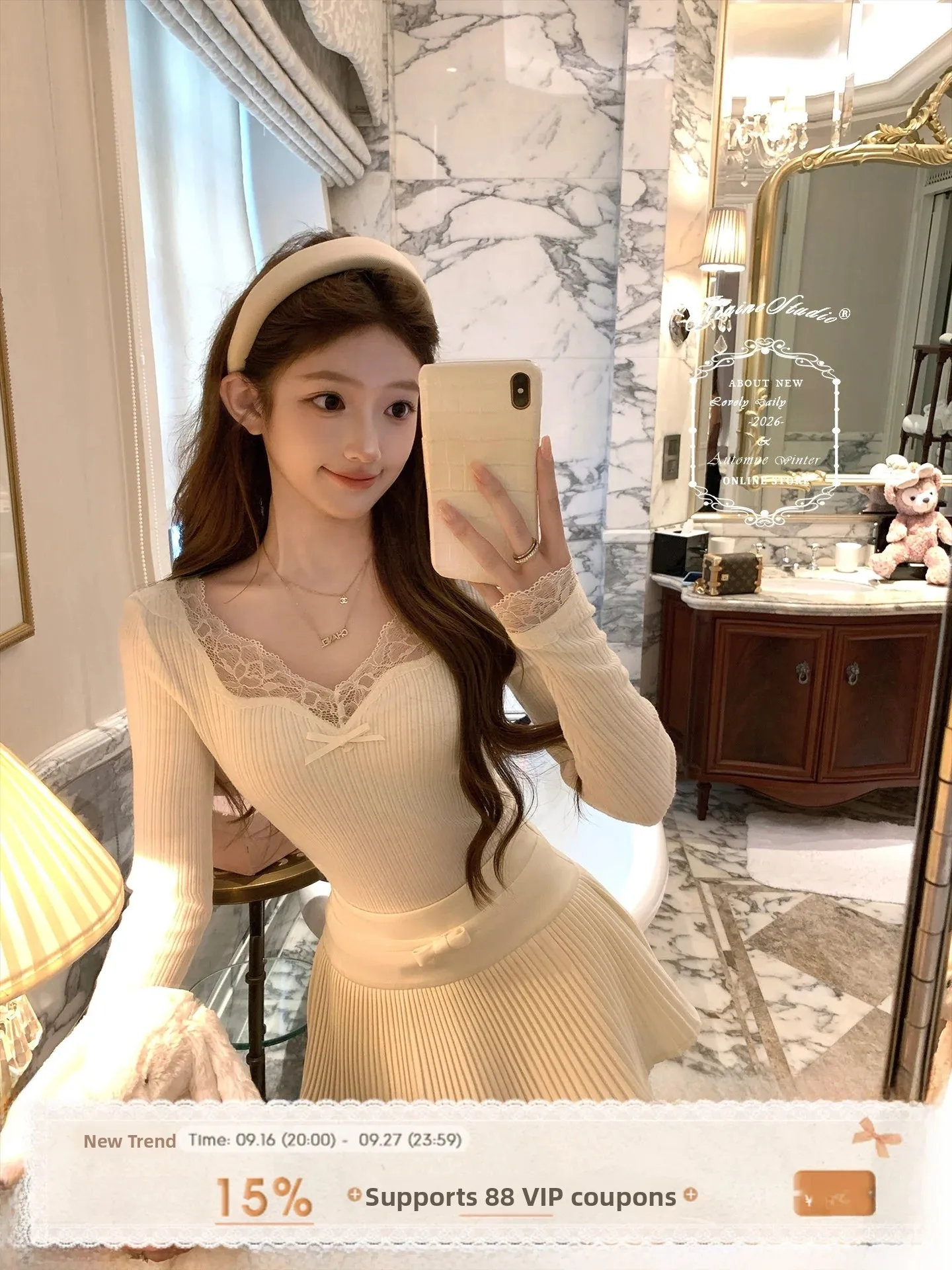 Acaine High Waist A-Line Skirt Ballet Step Women's Autumn High Waist Pleated  Skirt Slimming Effect Girl's Fashion