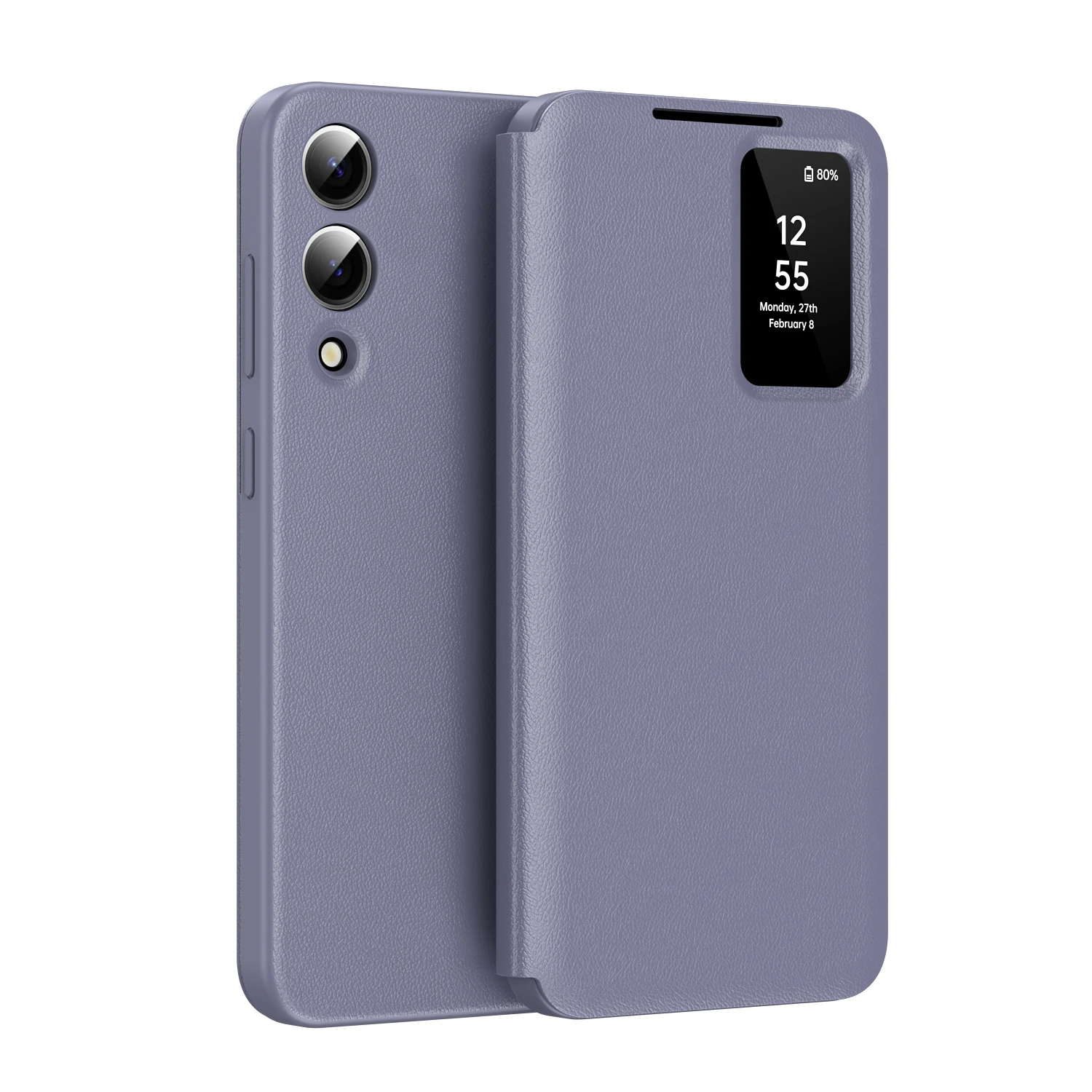 Image of Für Samsung Galaxy S23 S25 S26 Ultra S24 Plus Hülle Smart View Fenster PU-Leder Brieftaschen-Flip-Cover mit Kartenfach und Freisprechfunktion