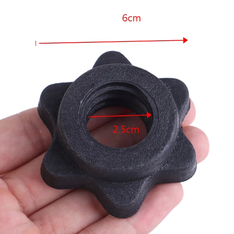 Dumbbell Hex Nut,Dumbbell Rod Nut,Spinlock Collars For Barbells Bars Training Sports Plastic 25mm