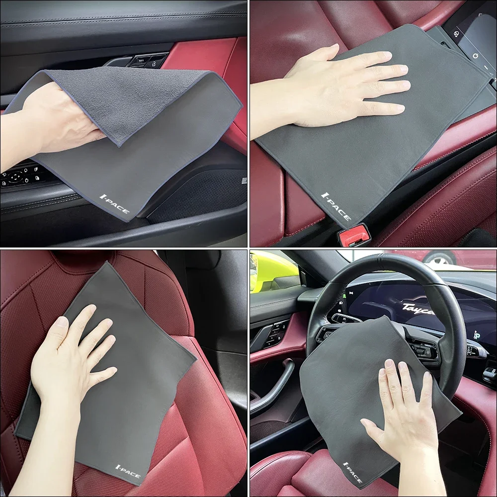 Car Cleaning Towel Cloth Wash Rag Accessories For Jaguar XF X250 X351 X260 F-pace XJ XE I-pace Epace JS-Racing XK SV R S Type view 4