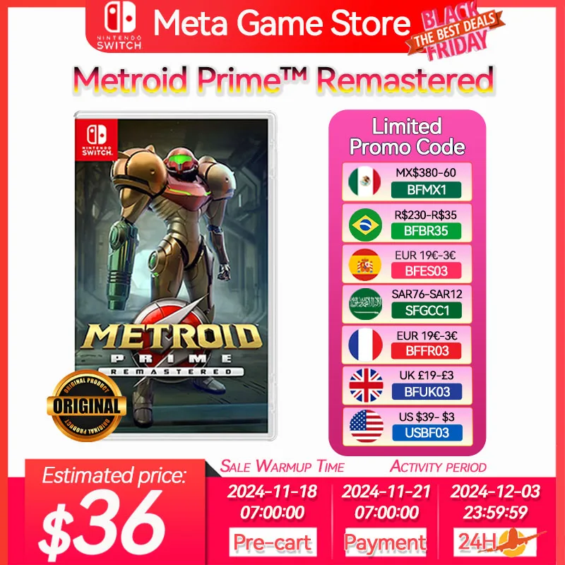 Nintendo Switch Metroid Prime Remastered Game Deals Physical for Nintendo Switch OLED Nintendo Switch Lite Switch Game Cards