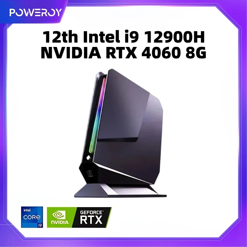 12th Gen Intel i9 12900H i7 12700H Mini gry komputerowe Nvidia RTX 4060 3050 8G RGB komputer dla graczy komputer stacjonarny Barebone WiFi6