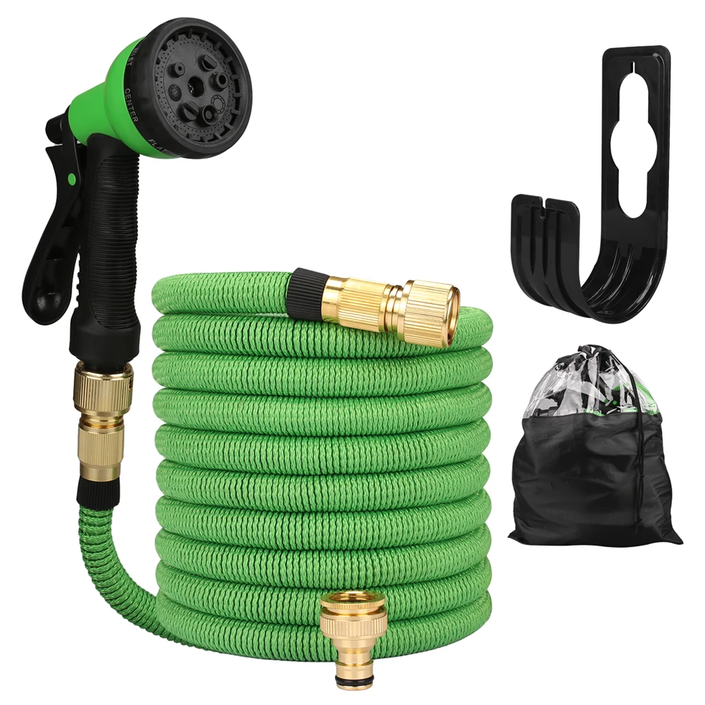 25/50/75/100ft Draagbare Tuinslang Waterpistool Voor Het Reinigen Van Wasstraat Machine Watering Sprinkler Duurzaam waterpistool Met Waterslang
