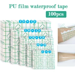 100pcs Waterproof Transparent Bandage Adhesive Wound Dressing Medical Fixation Tape Bandage