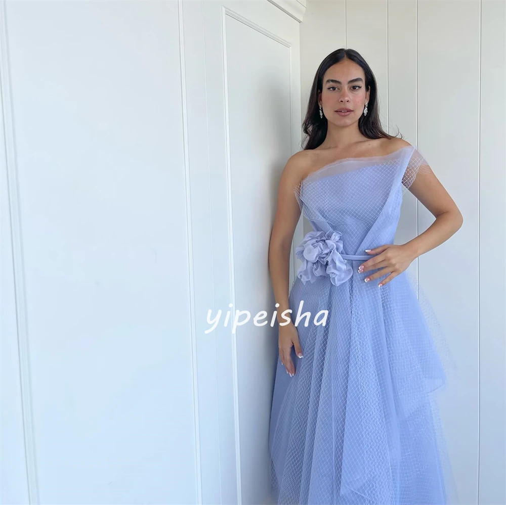 Vestidos Midi fruncidos de línea a sin tirantes para quinceañera, elegantes, exquisitos, de alta calidad, a la moda, Retro