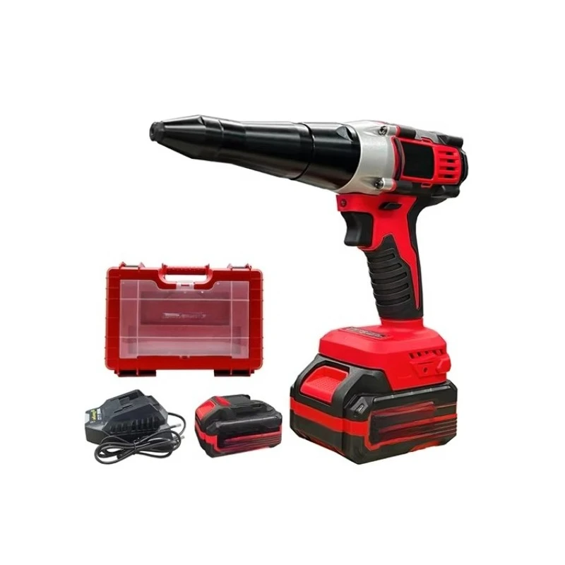 20v Cordless Electric Rivet Gun 2.4-5.0mm Rivet Nut Gun Drill Adapter Cordless Riveting Tool