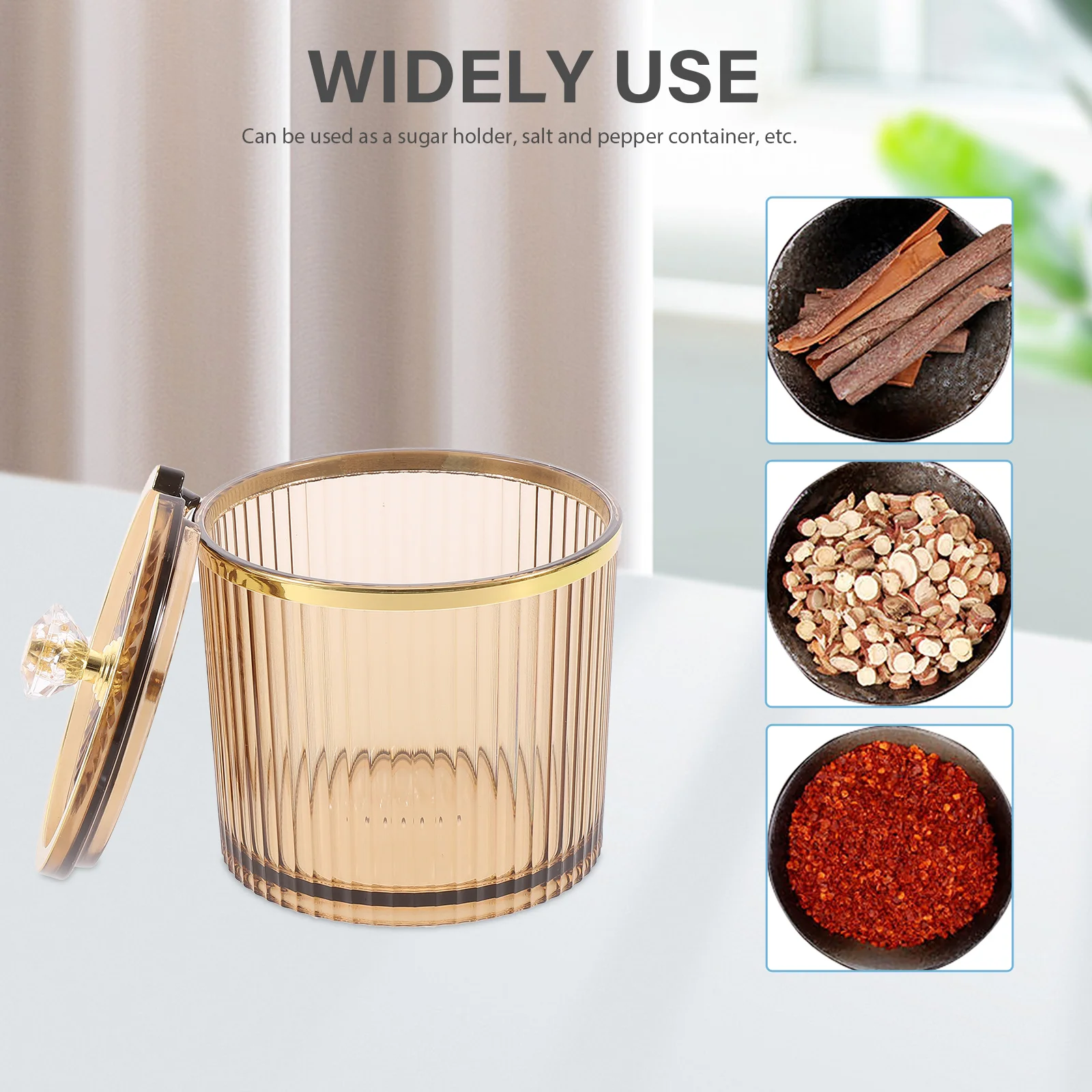 

1 set Seasoning Container Set Transparent Spice Jars Salt Sugar Storage Kitchen Utensils Condiment Box For Home Restaurant Hotel