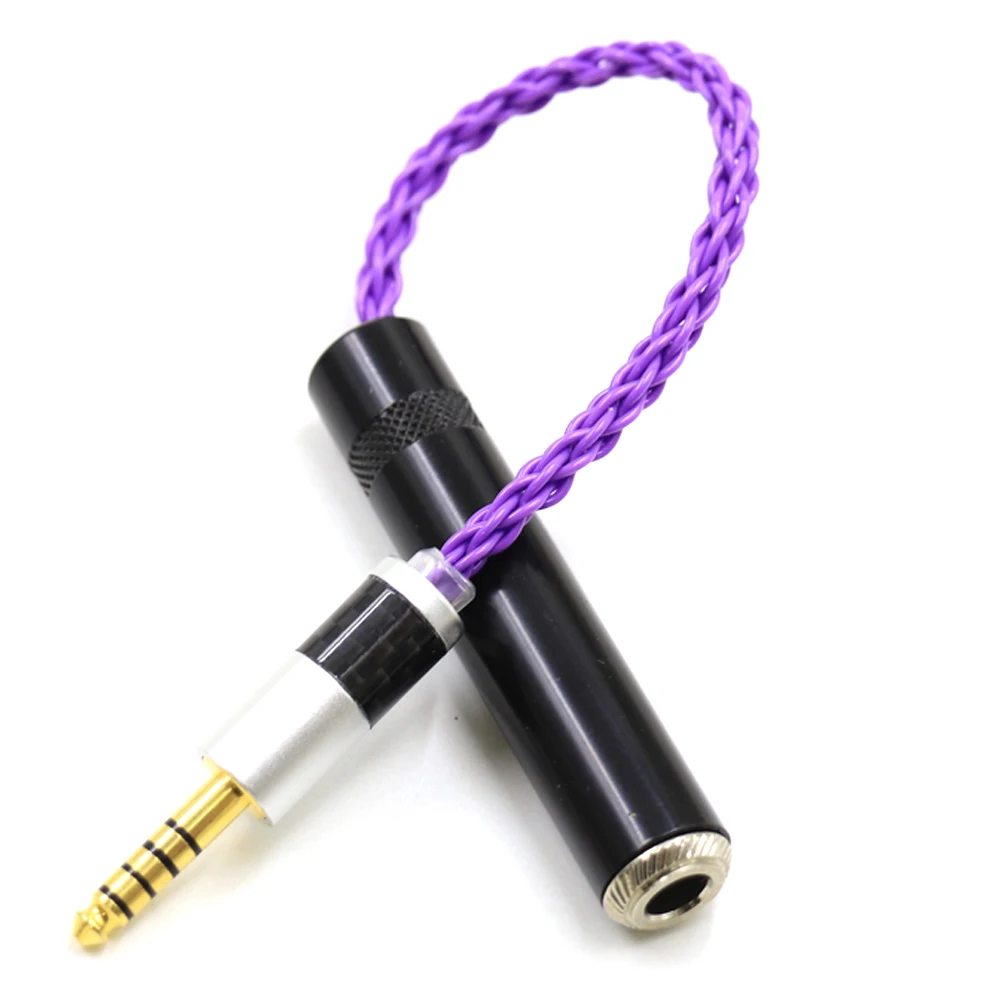 ハイファイ4.4ミリメートルtrrsバランスオス6.35ミリメートルtrs 3pin女性シルバーメッキオーディオアダプタケーブル4.4ミリメートルに1/4 6.35ミリメートル