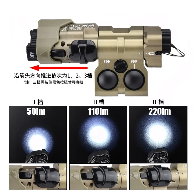 Imagem -04 - Wadsn Mawl Estroboscópio de Metal Vermelho Verde ir Laser Visível ir Led Bule Interruptor de Pressão de Função Dupla Arma Militar Luz Escoteira