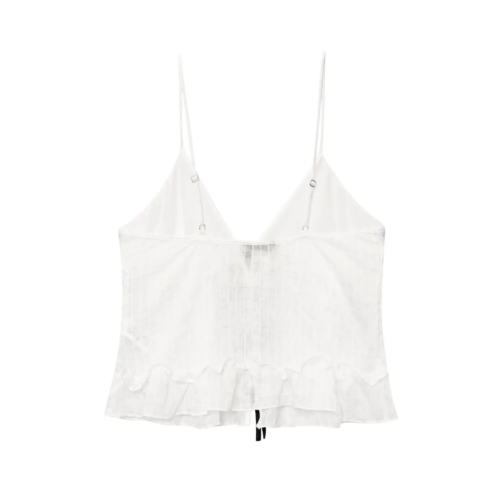 بلايز نسائية صيف 2025 جديد غير تقليدي سليم الخامس الرقبة الطبقات بروتيل القمم المرأة الشارع بلوزات على الموضة #2