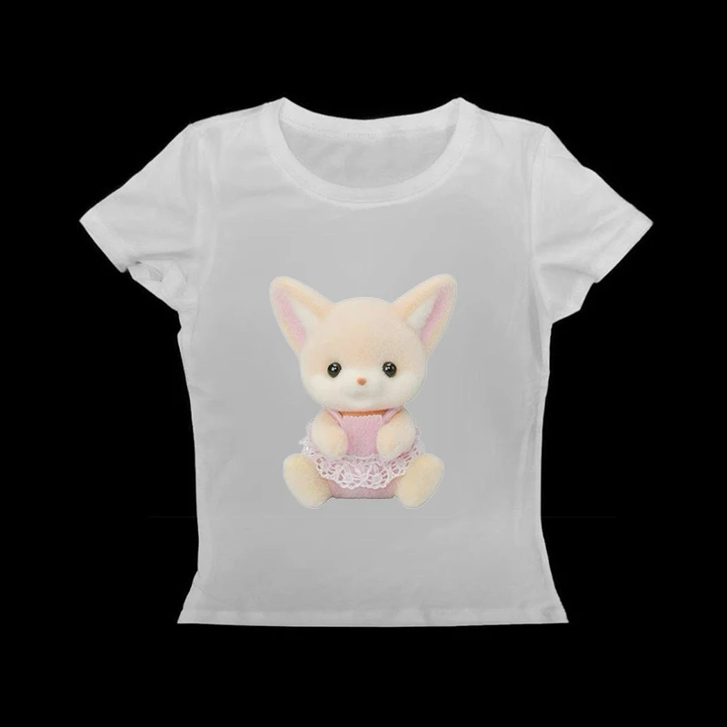 

2025 Spring/Summer New Cross border Pure Desire Multi Style Doll Printed Small Strap Top Spicy Girl Sexy Top Pure Desire y2K