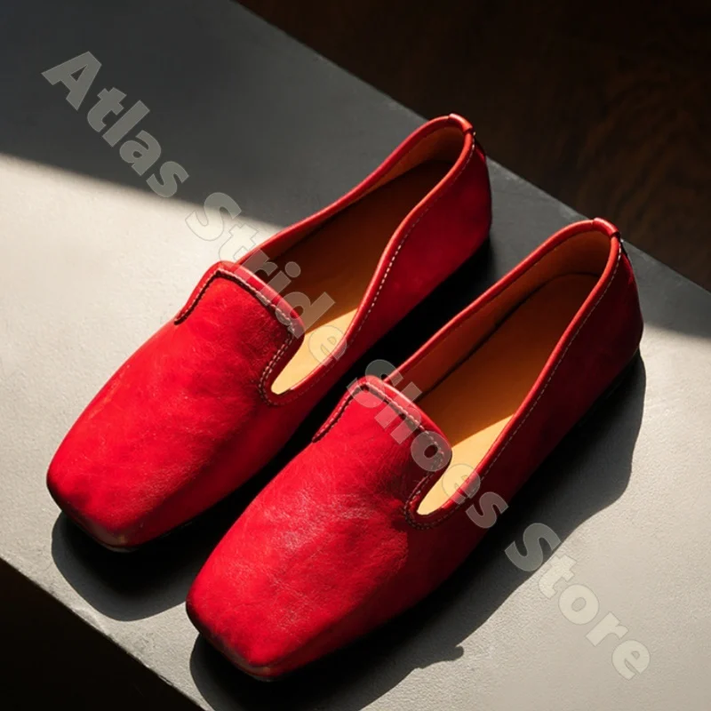 Genuine Leather Loafers Slip On Dress Shoes Soft Comfortable Business Casual Driving Moccasins Non Slip Everyday Office Wear
