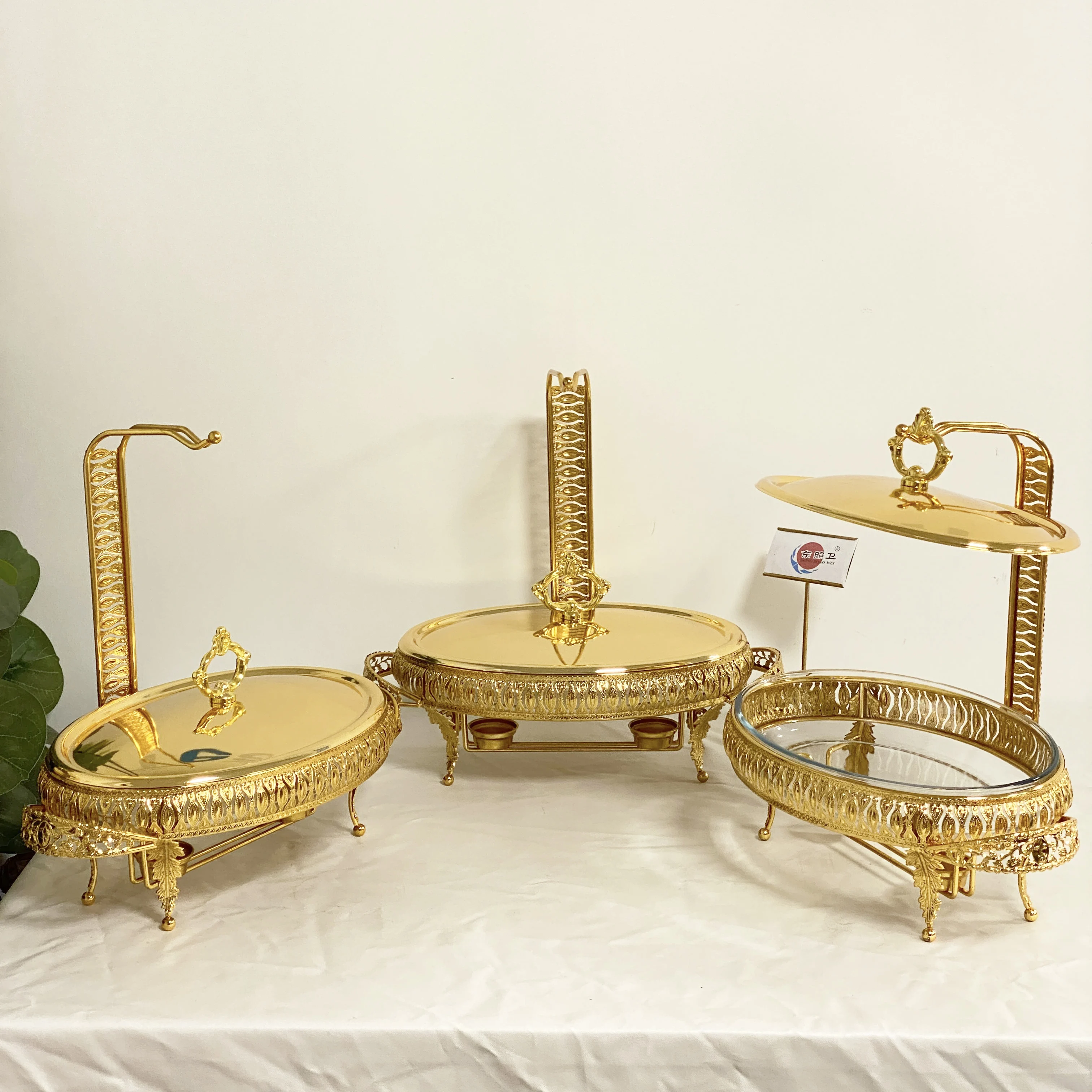 Wholesale Hangable Glass Heater Food Warmer Buffet Catering Chafing Dishes Warming & Holding Equipment 1pcs