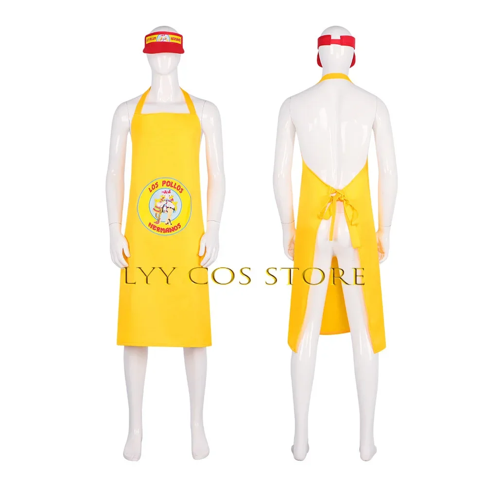 Los Chicken Brothers Cosplay Apron Universal Men Women Apron Hat Set Daily Party Funny Chook Costume Role play for Woman