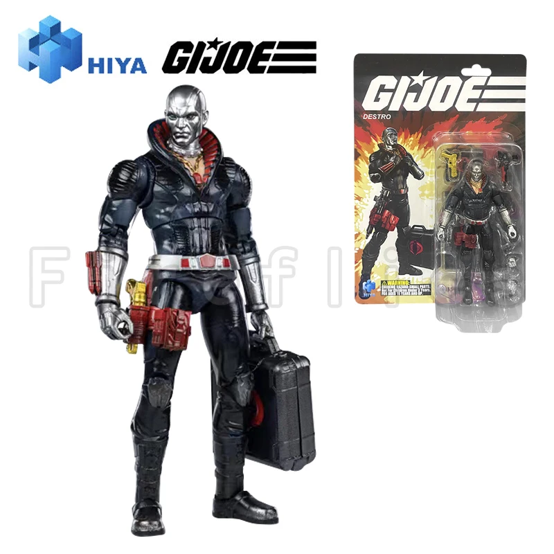 1/18 HIYA 3.75 بوصة عمل الشكل رائعة سلسلة صغيرة G.I.JOE Destro أنيمي لعبة مجسمة