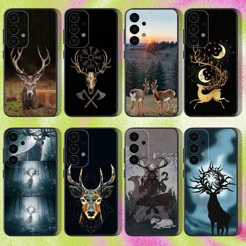 Nordic Stag Phone Case Silicone Soft For Samsung S26,S25,S24,S21,S22,S23,S30,Ultra,S20,Plus,Fe,Lite