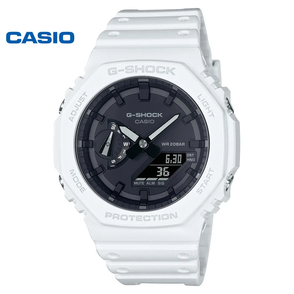 NEW Casio GA-2100 series men\'s watch octagonal fashion casual waterproof dual display G-SHOCK shock-resistant sports watch