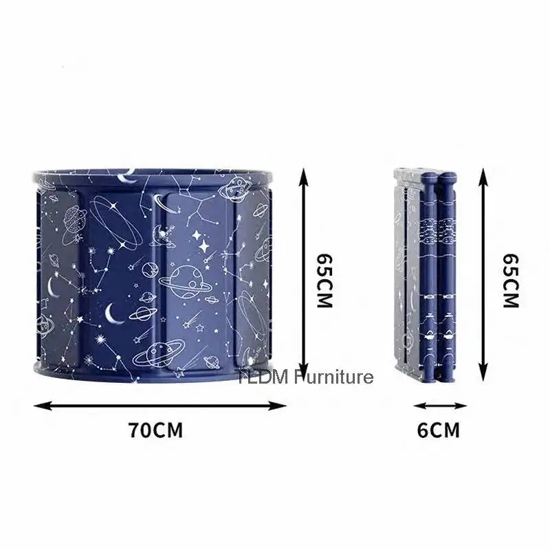 Multifunctional Lazy Small Apartment Whole Body Spa Bathtubs Adult Foldable Bath Tub Bucket Household Round Bath Bathroom Bidet