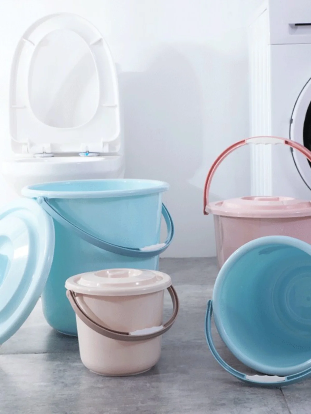 

Пластиковый букет для воды Thiened с крышкой, прочный букет для домашнего использования, детский букет для хранения игрушек, устойчивый к падению, большой размер