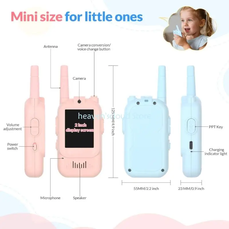 Y88B Children Video Talkies With Two Way Real Time Visual Communication And Long Ranges For Outdoor Family Activity